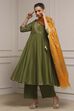 Fuchsia Polyester Blend Anarkali Embroidered Suit Set image number 0