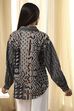 Black Cotton Printed Straight Shirt image number 3