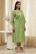 Light Pink Cotton Straight Kurta image number 4