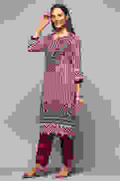 Brown Rayon Straight Kurta image number 2