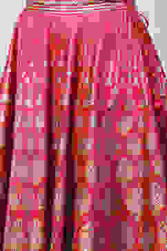 Fuschia Art Silk Lehenga Set image number 2