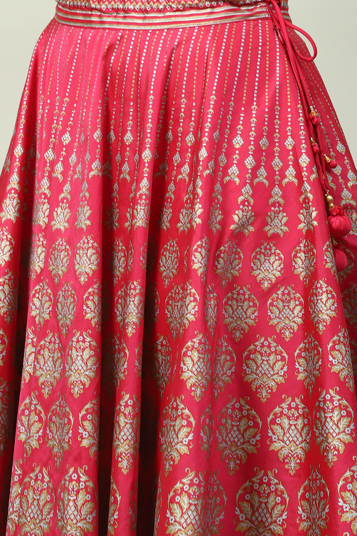 Mehndi Art Silk Lehenga Set image number 2