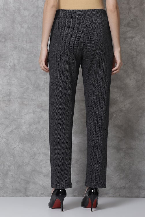 Navy Straight Cotton Pants image number 5