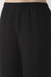 Black Cotton Straight Palazzos image number 1