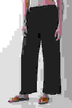 Blue Viscose Rayon Straight Palazzos image number 4