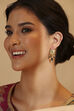 Green Gold Plated Brass Drop Earrings image number 3