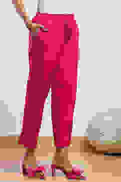Fuschia Cotton Straight Pant image number 3