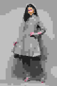 Sap Green Poly Viscose Straight Kurta Salwar Pant Suit Set image number 7