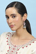Light Pink Brass Jhumka image number 3
