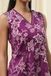 Green Cotton Floral Peplum Suit Set image number 1