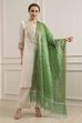 Green Polyester Yarndyed Dupatta image number 1