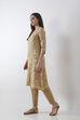 Beige Cotton Slim Pants image number 0