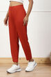 Black Solid Mid-Rise Regular Pants image number 2