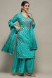 Orange Silk Blend Unstitched Suit set image number 7