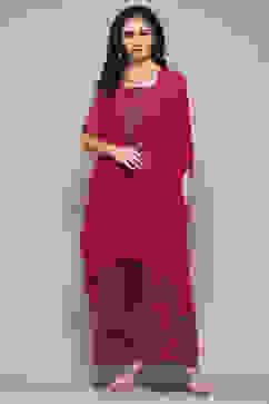 Berry Rayon Flax Straight Printed Jumpsuit image number 6