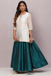 Peacock Flared Art Silk Skirts image number 4