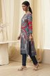 Pink Printed Straight Kurta image number 2