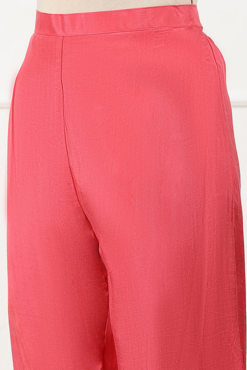 Mustard Yellow Chanderi Printed Unstitched Suit Set image number 3