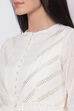 Off White Cotton Front Open Kurta Churidar Suit Set image number 1