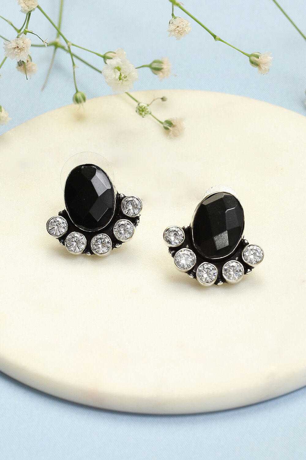 Black Brass Earrings image number 0