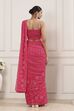 Pink Poly Georgette Regular Saree image number 4
