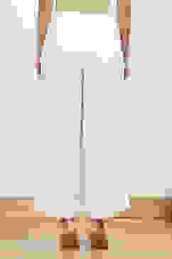 White Viscose Solid Straight Palazzo image number 5