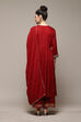 Teal LIVA Gathered Kurta Palazzo Suit Set image number 4