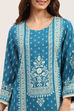 Black Viscose Rayon Ethnic Motif Printed Straight Kurta image number 1