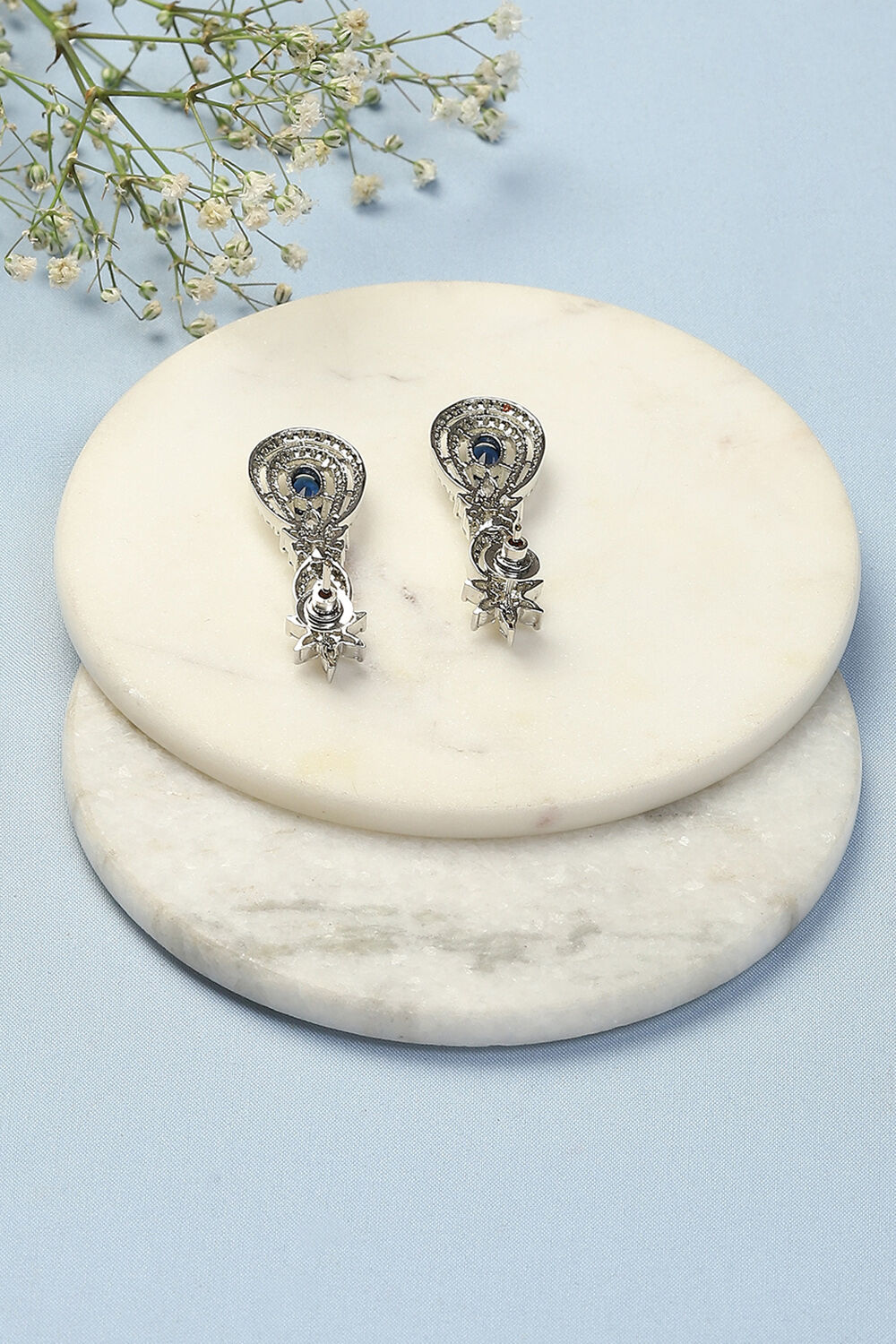 Navy Brass Earrings image number 2