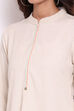 Natural Cotton Flax Straight Solid Kurti image number 1