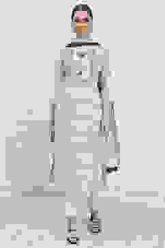 Off White Linen Blend Printed Unstitched Suit Set image number 1