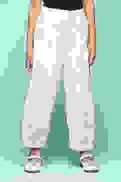 Ecru Cotton Joggers image number 5