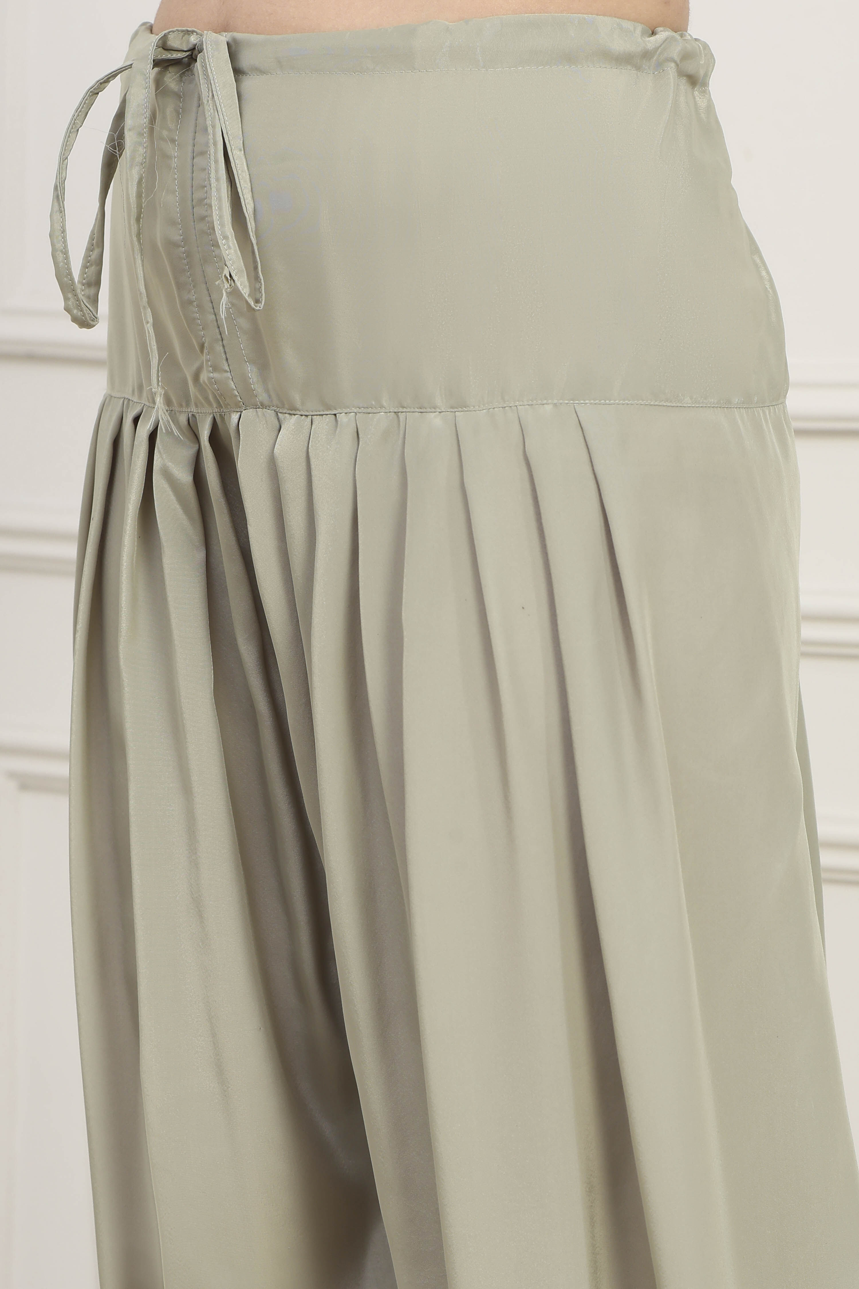 Grey Poly Crepe Digital Print Unstitched Suit Set image number 3