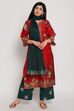 Mustard Cotton Straight Printed Kurta image number 2