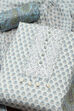 Yellow Cotton Lace Unstitched Suit Set image number 1