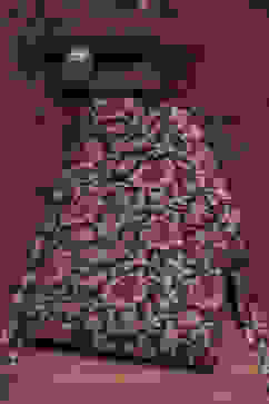 Maroon Chanderi Printed Embroidered Unstitched Suit Set image number 0