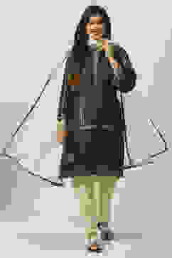 Beige & Black Printed Straight Kurta Salwar Suit Set image number 0