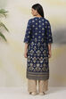Old Rose Art Silk Straight Printed Kurta image number 4