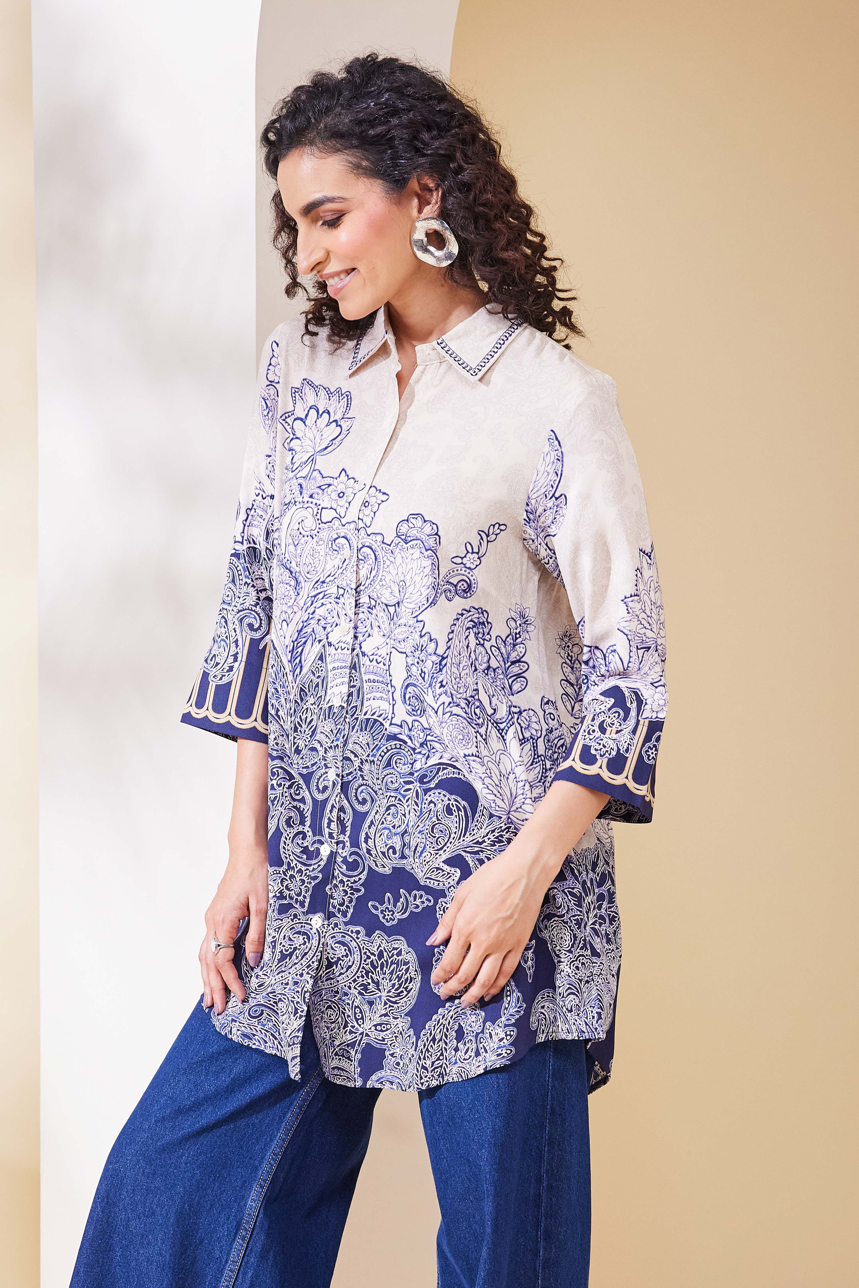 Black Viscose Rayon Straight Kurta image number 2
