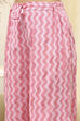 Pink Cotton Screen Print Unstitched Suit Set image number 3