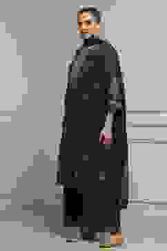 Purple Viscose Straight Suit Set image number 3