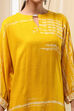 Mustard Yellow Printed Straight Suit Set image number 1