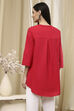 Raspberry Cotton Straight Kurti image number 3