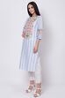 Pink Cotton Straight Printed Kurta image number 2