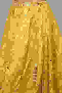 Yellow Viscose Embroidered Lehenga Set image number 2