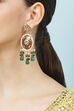 Green Alloy Earrings image number 1