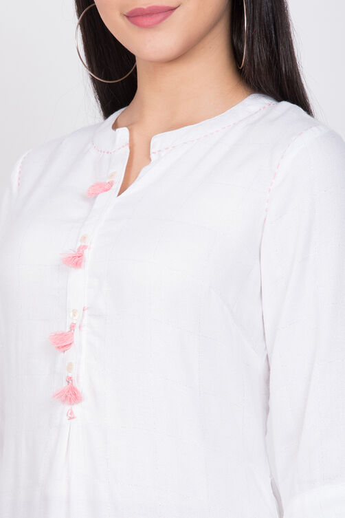 Ice Blue Rayon Straight Kurta image number 1