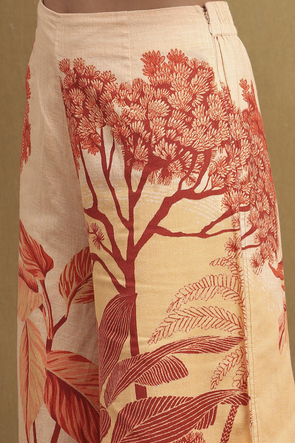 Cream Cotton Printed Co-ord Set image number 2