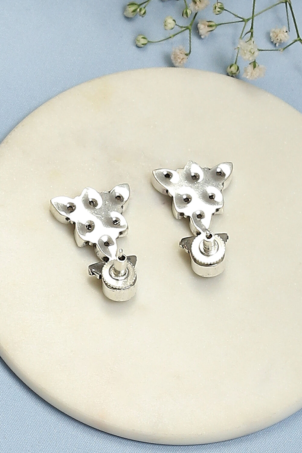 White Brass Earrings image number 2