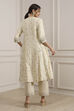 Natural White Silk Straight Yarndyed Suit Set image number 4